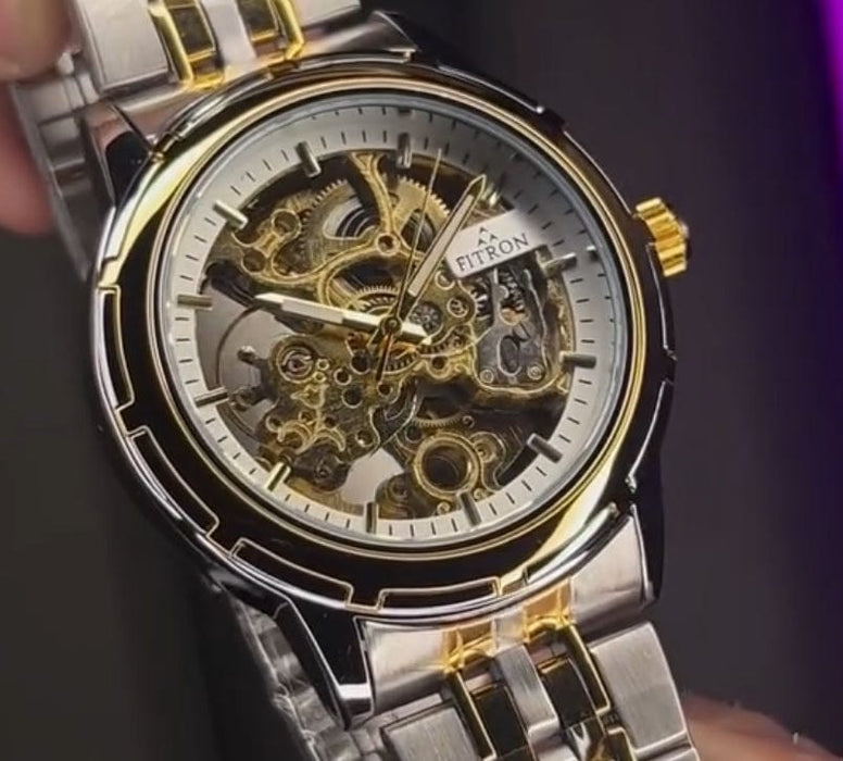 Golden Silver Mechanical Watch